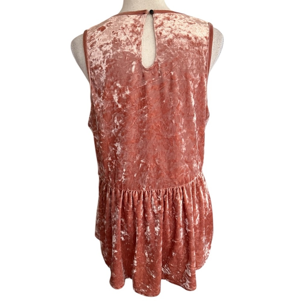 Knox Rose Pink Velvet Babydoll Top - Picture 5 of 9